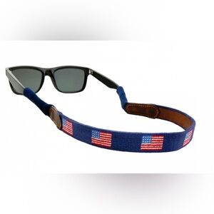 Smathers & Branson American Flag Needlepoint Sunglass Strap
